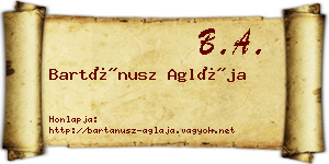 Bartánusz Aglája névjegykártya